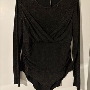 Elegant Black Long Sleeve Bodysuit